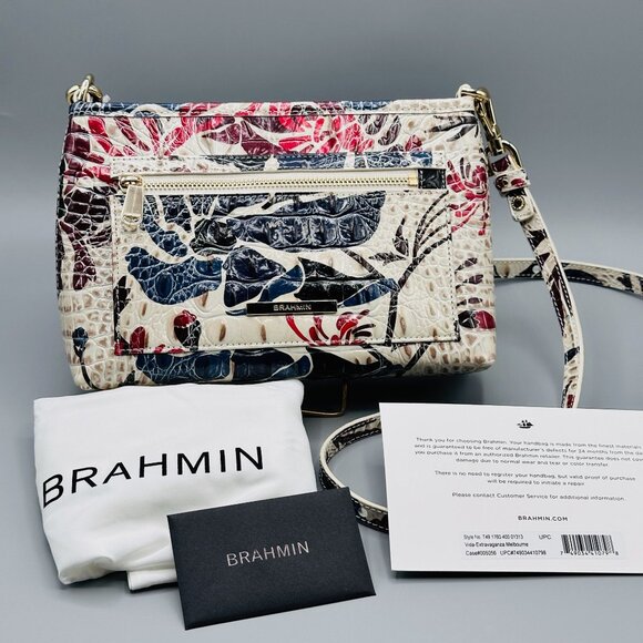 Brahmin Vida Extravaganza Melbourne Leather Crossbody T49176040001313 NWT - Picture 9 of 16
